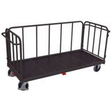 Variofit Duwwagen met verticale spijlen, 3-wandig - Draagvermogen 500 en 1200kg