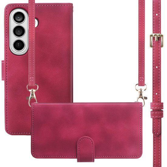 imoshion Hoesje - Geschikt voor Samsung Galaxy S26 - Bookcase met koord - Rood