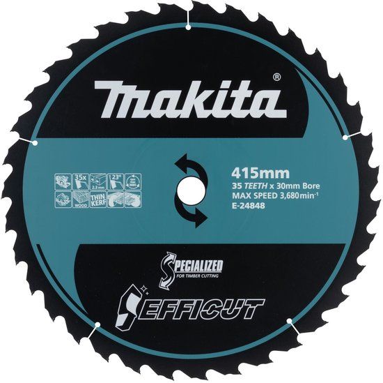 Makita Cirkelzaagblad voor hout | Efficut | Ø 415mm Asgat 30mm 35T - E-24848