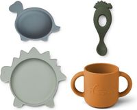 Liewood Dino Blue Multi Mix Silicone Eetset
