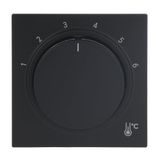 Busch-Jaeger Centrale plaat met opdruk schaal 1 … 6 voor ruimtetemperatuurregelaar draaiknop zwart mat - Busch-art linear® (1794 R-45M)