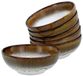 CreaTable Cascade Bowls bruin 700 ml, 6-delige serviesset