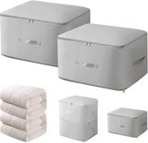 OEM Grote opbergzak voor slaapkamer, kledinghanger, ruimtebesparende, inklapbare organizer om ruimte te besparen in de kast (grijs, 52 x 42 x 60 cm)