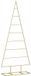 vidaXL Arbre de Noël en métal doré 125 cm acier revêtu par poudre