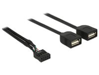 Delock 83823 USB-kabel USB 2.0 0,4 m Zwart