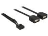 Delock 83823 USB-kabel USB 2.0 0,4 m Zwart