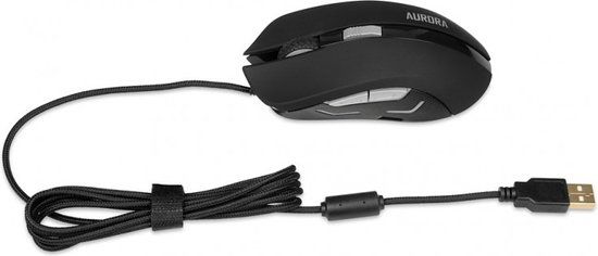 Ibox Aurora A-1 Muis Rechtshandig USB Type-A Optisch 2400 DPI Zwart