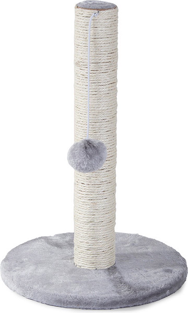 Drapak Krabpaal met speelbal grijs - diameter 30cm - 43 cm hoog grijs