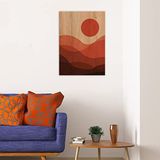CREARREDA Moderne afbeelding van hout, woonkamer, Made in Italy, houten decoratie