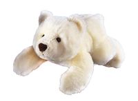 GLOREX 0 4513-1 - Knuffel om zelf op te vullen IJsbeer Sven, ca. 28 cm hoog, genaaid van hoogwaardig pluche, hoeft alleen nog maar gevuld te worden, met geboortecertificaat