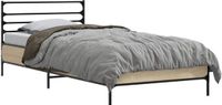 vidaXL Bedframe Sonoma Eiken 80 x 200 cm Bewerkt hout