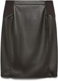 Vero Moda Rok Vmbuttersia Hw Coated Skirt Noos 10218187 Chocolate Torte Dames Maat - M