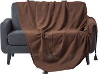 Homescapes Rajput sprei, 100% katoen, bruin, 255 x 360 cm