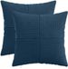 vidaXL - Kussensloop - 2 pcs - ALMELO - Marineblauw - 50 x 50 cm - corduroy