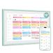 Dragon Touch Digitale wandkalender, 39,6 cm, 1920 x 1080 FHD, elektronische familieplanner met 32 GB geheugen en wandhouder, touchscreen, mintgroen