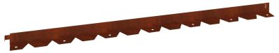 Bordure de pelouse 10 pièces 102 x 4 x 4 cm acier résistant aux intempéries Rouille