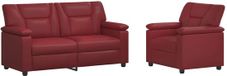 vidaXL Canapé 2 places Similicuir couleur vin