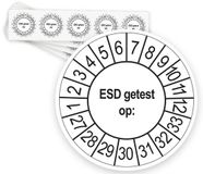 Keuringsstickers Ricard Keuringsstickers ESD Getest op 2027 | 50 stuks, Ø 35 mm | Wit