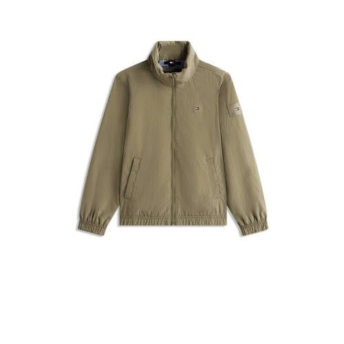Tommy Hilfiger zomerjas groen Jongens Nylon Opstaande kraag Effen - maat 164