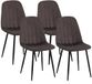 CLP Baxter Set van 4 Eetkamerstoelen - Zwart Metalen Frame - Velvet - Fluweel/bruin