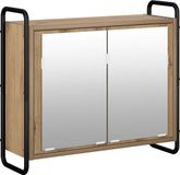 vidaXL Hangkast voor de badkamer Artisanaal eiken 64 x 20 x 56,5 cm
