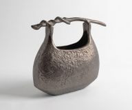 Vase Ramea Aluminium Hématite Coulé