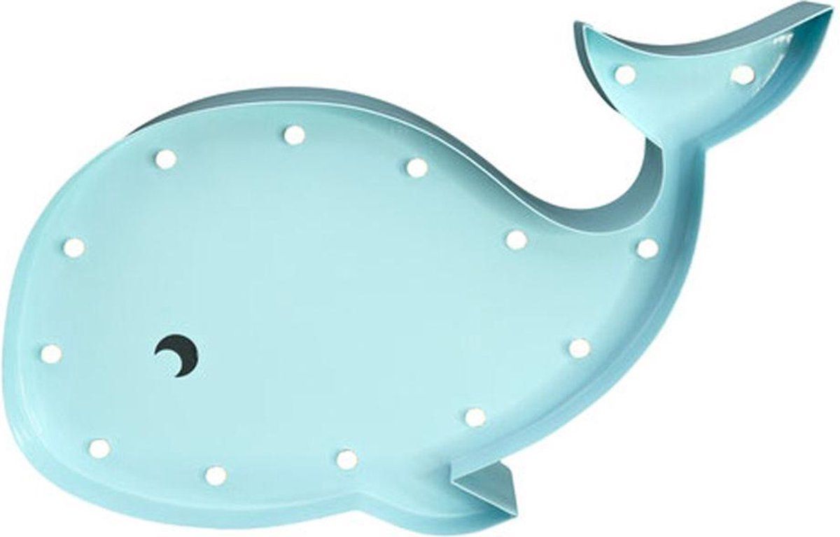 Marquee-lights Mini Marquee-light Walvis LED lampje | lichtblauw