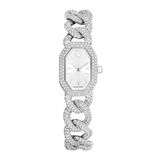 Swarovski Dextera Chain horloge, Swiss Made, Kristallen armband, Zilverkleurig, Roestvrij staal