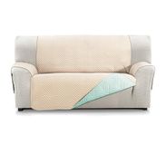 Martina Home Bankovertrek Milano 4-zits, XL, Aquamarijn/beige