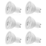 Set GU10 Set van 6 ledlampen, 5W, 220V, 3000K warmwit, 550 lumen, 38° stralingshoek, niet dimbaar
