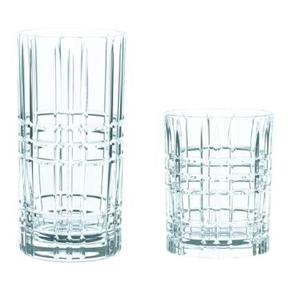 Nachtmann Square Whiskey- en Longdrinkglazen Set 12-delig - Transparant
