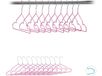 Relaxdays 100 x cintre pour enfant - fil - cintre enfant - revêtement PVC - rose