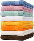 texpot Handdoek Douchehanddoek Badhanddoek Uni met Ophanging 100% Katoen 140 x 70 cm