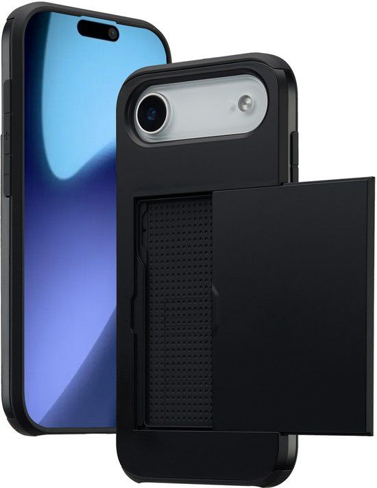 imoshion Hoesje met Pasjeshouder - Geschikt voor Apple iPhone 17 Air - Zwart