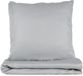 3-delige Beddengoedset Microvezel 240x220 cm Grijs