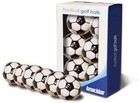 Longridge Golfballen voetbal print 6 stuks zwart-wit