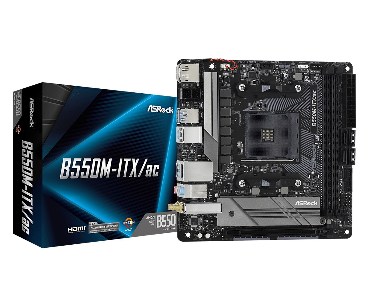 ASRock B550M-ITX/ac - Mini ITX Motherboard - AMD B550 - Socket AM4