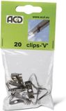 Merkloos / Sans marque ALU CONSTRUCTION DEVELTERE NV Bevestigingsclips V 20 st. Zilver