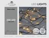 Anna's Collection Kerstverlichting - warm wit - 1500 cm - 200 leds - zwart snoer - batterij