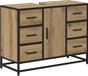 vidaXL Badkamerkast Artisan Eiken 80 x 33 x 60 cm Bewerkt hout
