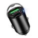 elzle Autolader, USB C, 30 W, sigarettenaanstekeradapter met PD 30 W + QC 3.0, 18 W, snel opladen voor iPhone, Samsung, Xiaomi, Huawei en tablet