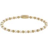 Rebel & Rose Rebel and Rose Mix Pearl Gem - 4mm S Kralenarmband Goudkleur Steen Wit Champagne