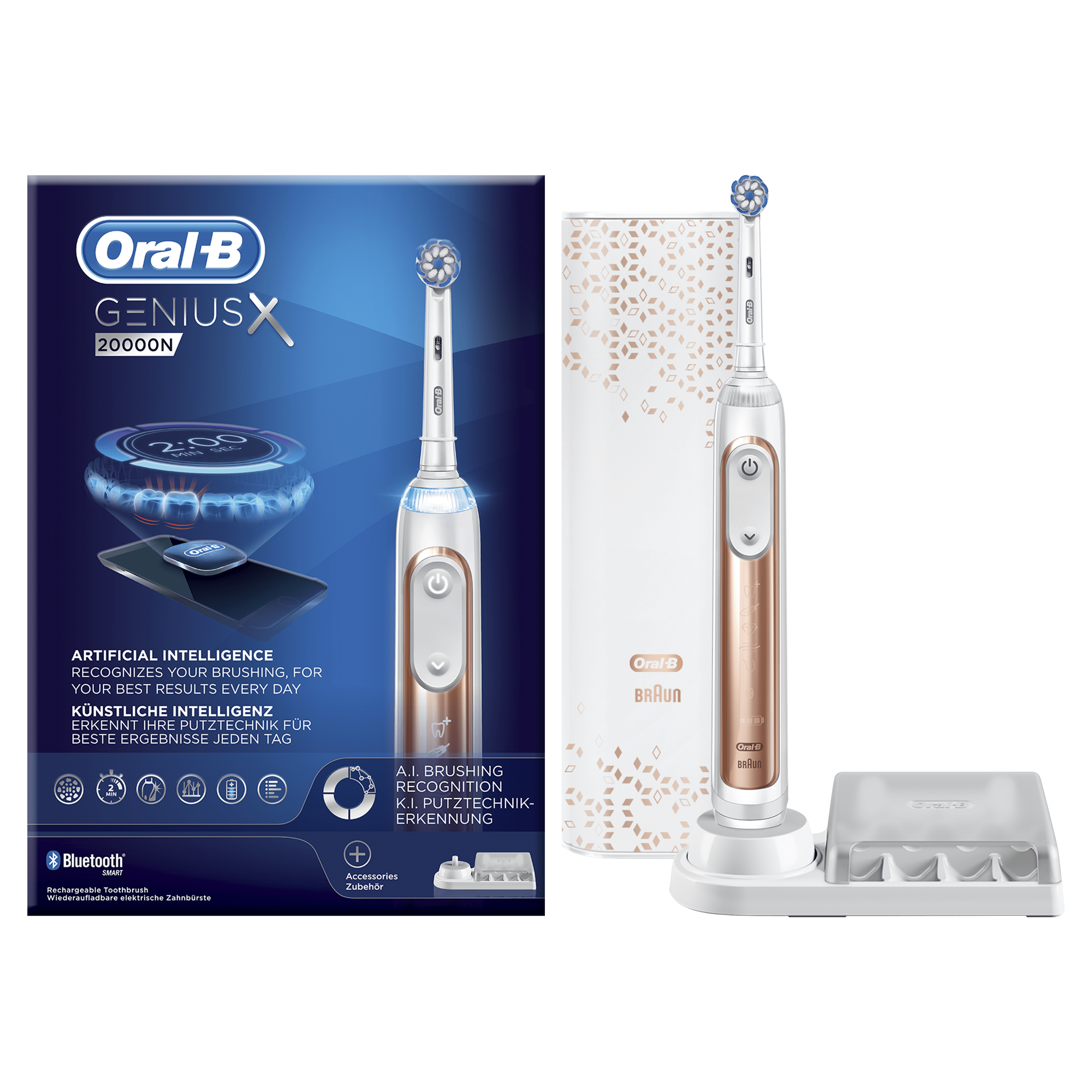 Oral-B Genius X 20000N wit, Roségoud