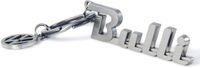 BRISA VW Collection - Volkswagen metalen sleutelhanger-ring sleutelaccessoire in T1 Bulli Bus-design (Bulli/zilver)