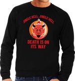 Bellatio Decorations Shoppartners Bv Foute kersttrui / sweater voor heren - zwart - Duivel Jingle Hell S