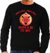 Bellatio Decorations Shoppartners Bv Foute kersttrui / sweater voor heren - zwart - Duivel Jingle Hell S
