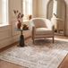 Safavieh Traditioneel tapijt, machinewasbaar en antislip, ideaal voor gebieden met veel lopers, Arizona Collection, laagpolig tapijt, beige en goud, 160 x 230 cm