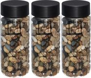 Atmosphera Kleine decoratie/hobby steentjes - 3x - 750 gram - bruin mix - Aquarium en vazen vulling