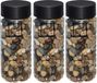 Atmosphera Kleine decoratie/hobby steentjes - 3x - 750 gram - bruin mix - Aquarium en vazen vulling