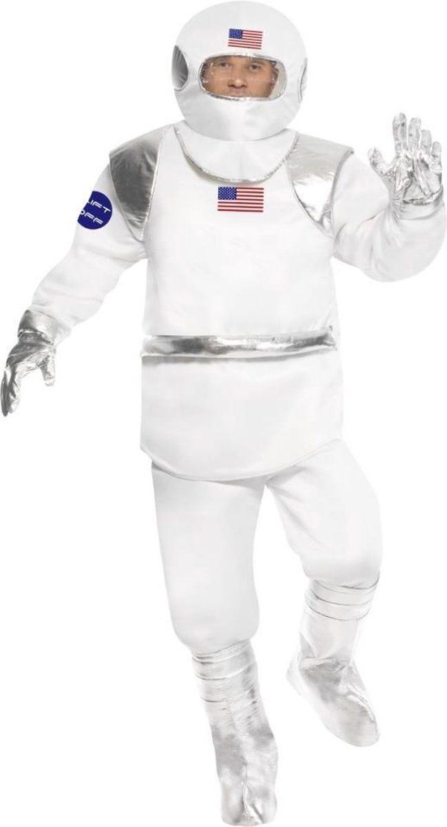 Vegaoo Astronaut kostuum voor volwassenen - One size - Wit/Zilver